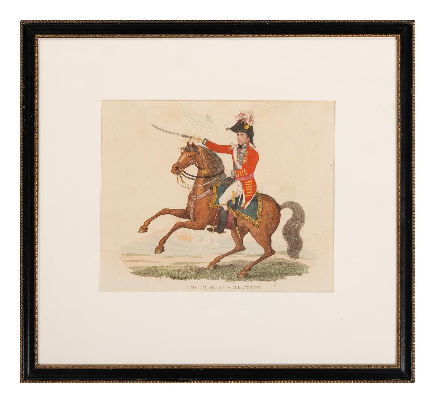 Six Hand-Colored Engravings of Napoleonic Wars Commanders