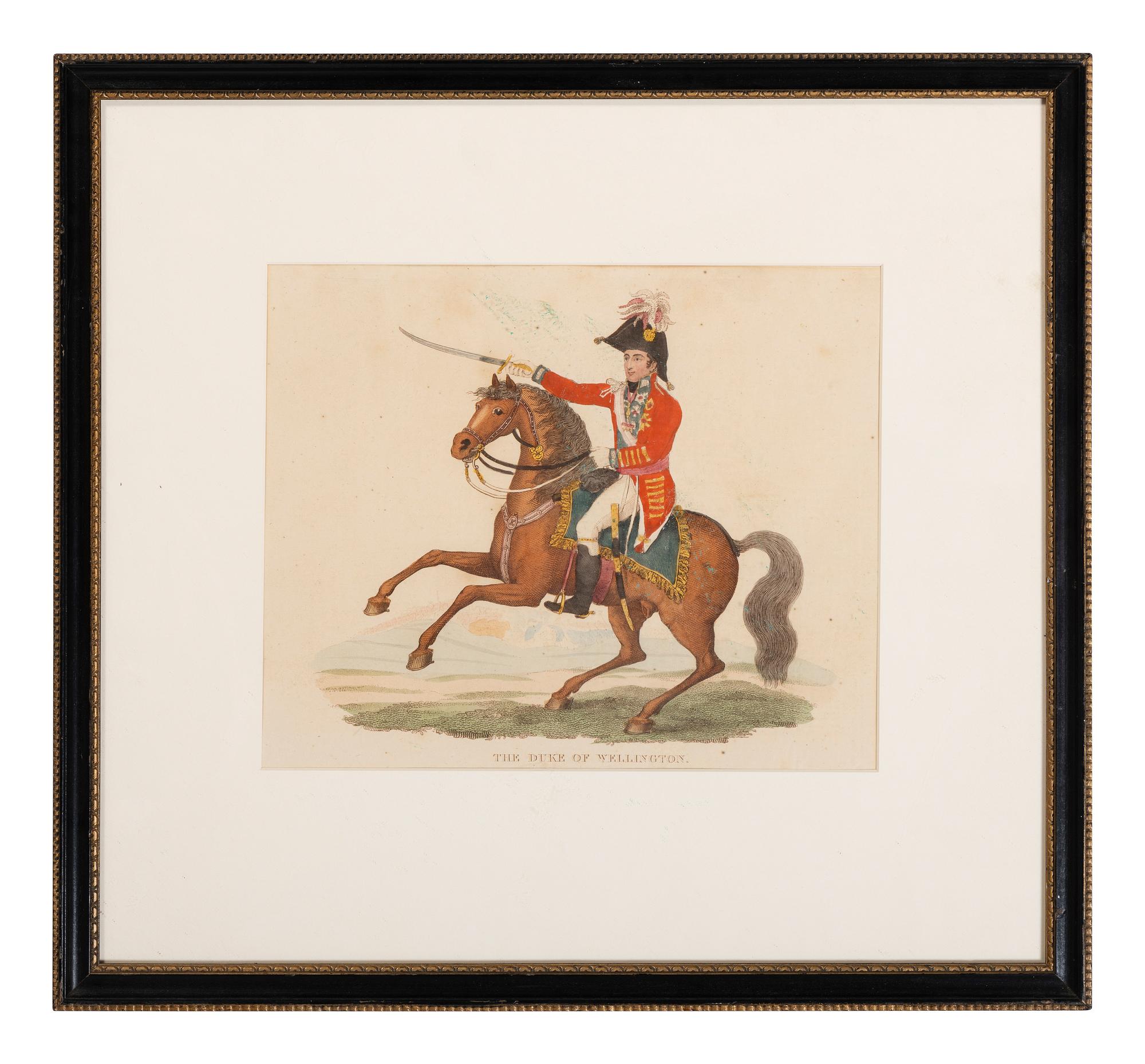 Six Hand-Colored Engravings of Napoleonic Wars Commanders