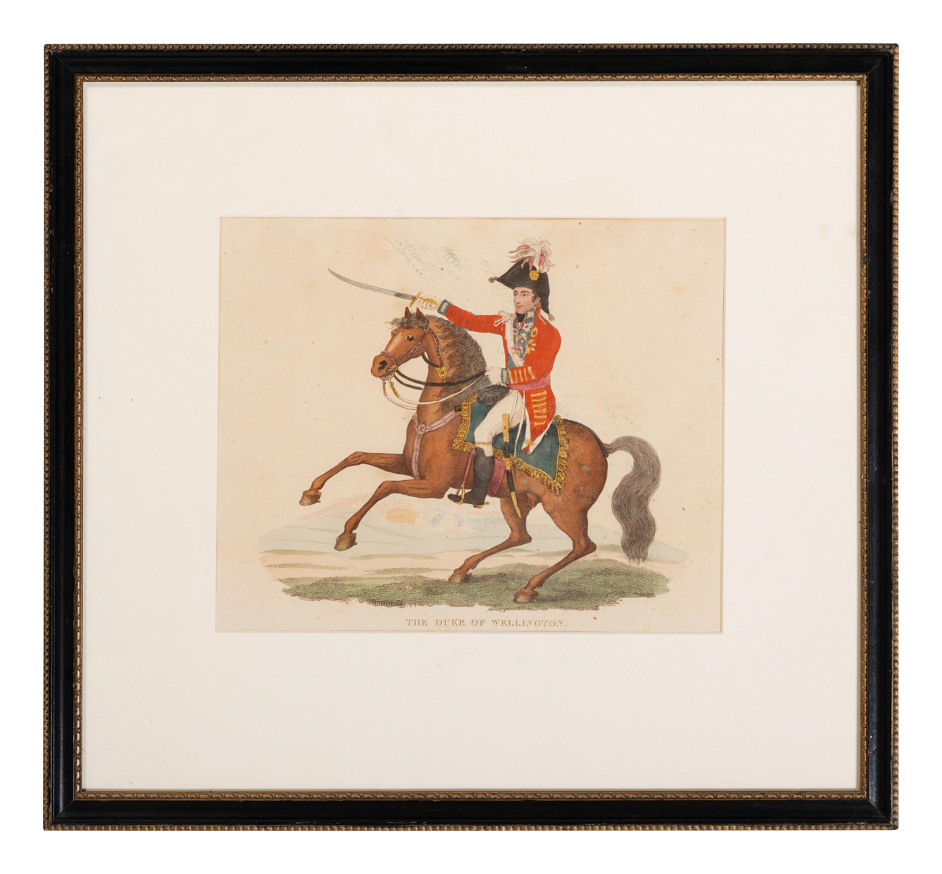 Six Hand-Colored Engravings of Napoleonic Wars Commanders