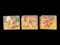 A Group of Three A 1943 M.P. & Co. R302-1 Baseball Cards,
