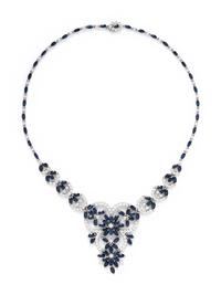 SAPPHIRE AND DIAMOND NECKLACE