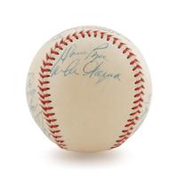 A 1954 Cleveland Indians Partial Team Signed Baseball