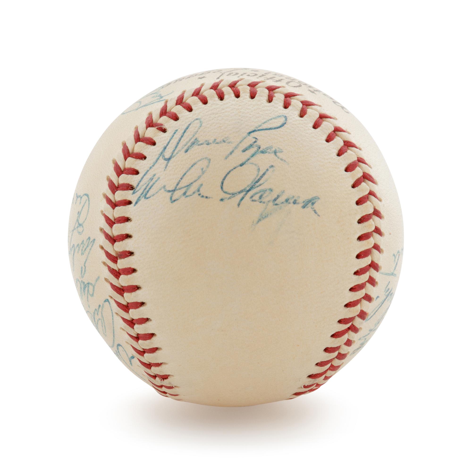 A 1954 Cleveland Indians Partial Team Signed Baseball
