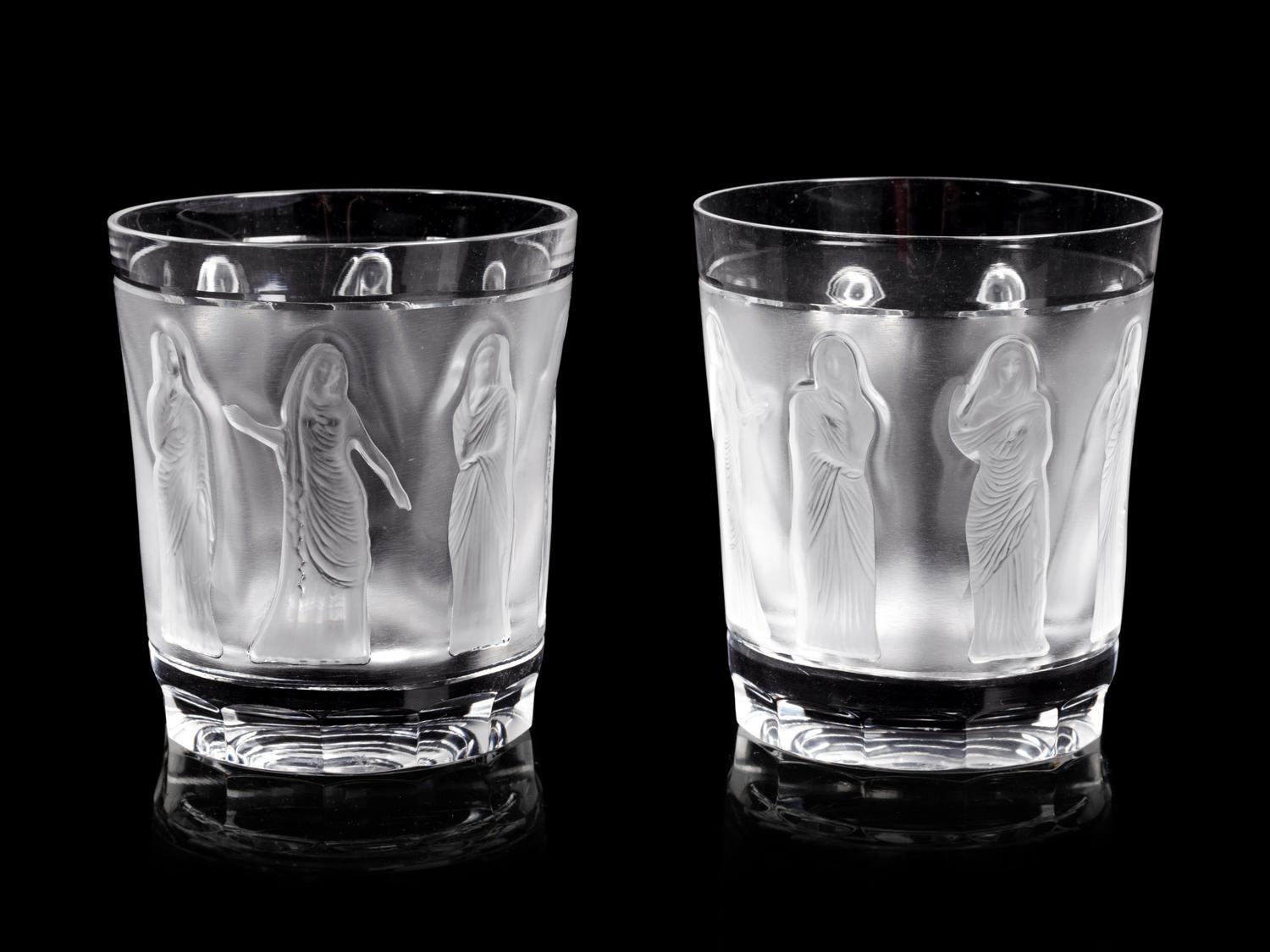 A Set of Fifteen Lalique Femmes Tumblers