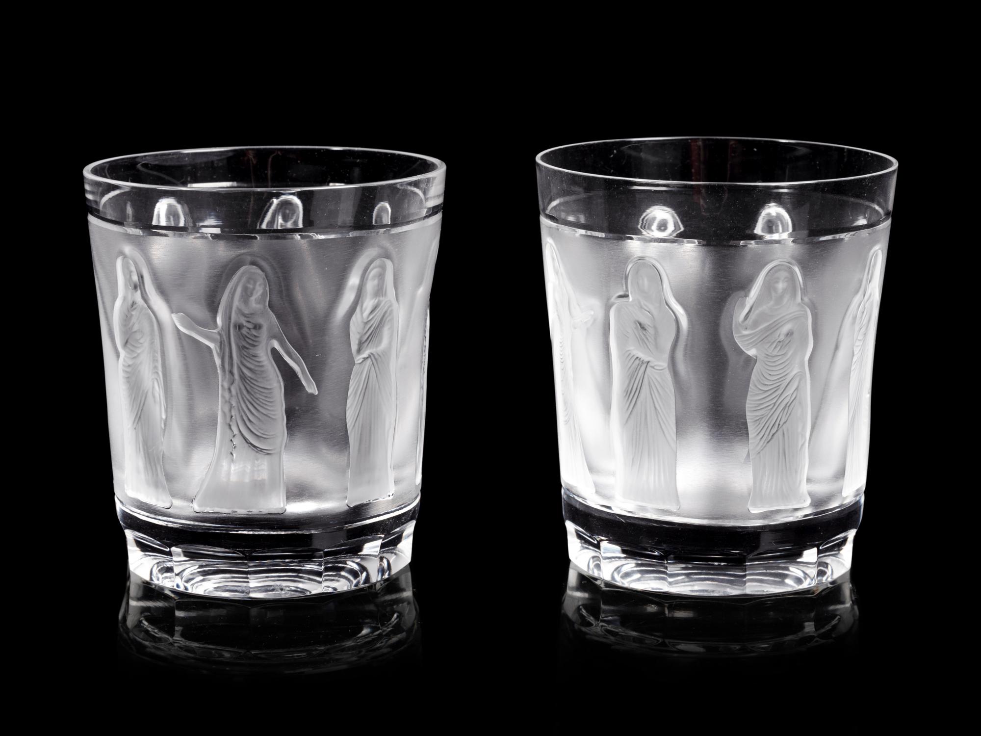 A Set of Fifteen Lalique Femmes Tumblers