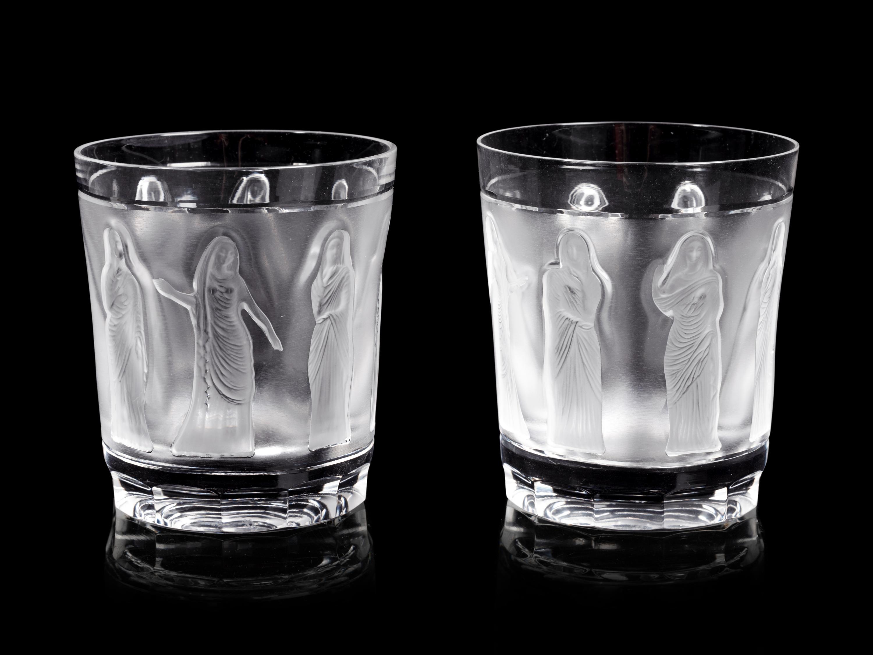 A Set of Fifteen Lalique Femmes Tumblers