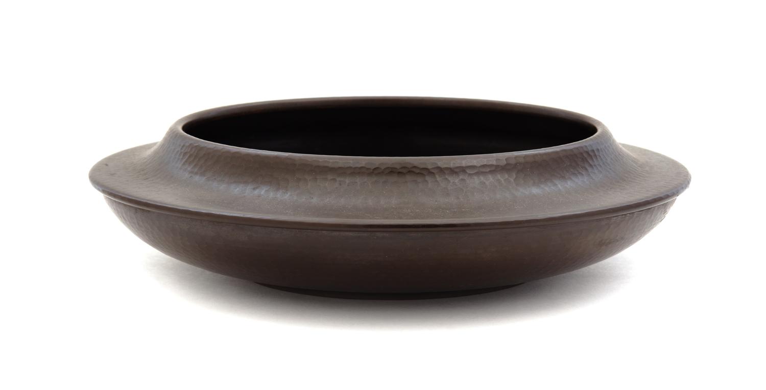 A Roycroft Hammered Copper Bowl Height 3 x diameter 11 inches.