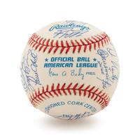A 1998 New York Yankees World Series Champions Team Signed Baseball Including Derek Jeter and Mariano Rivera