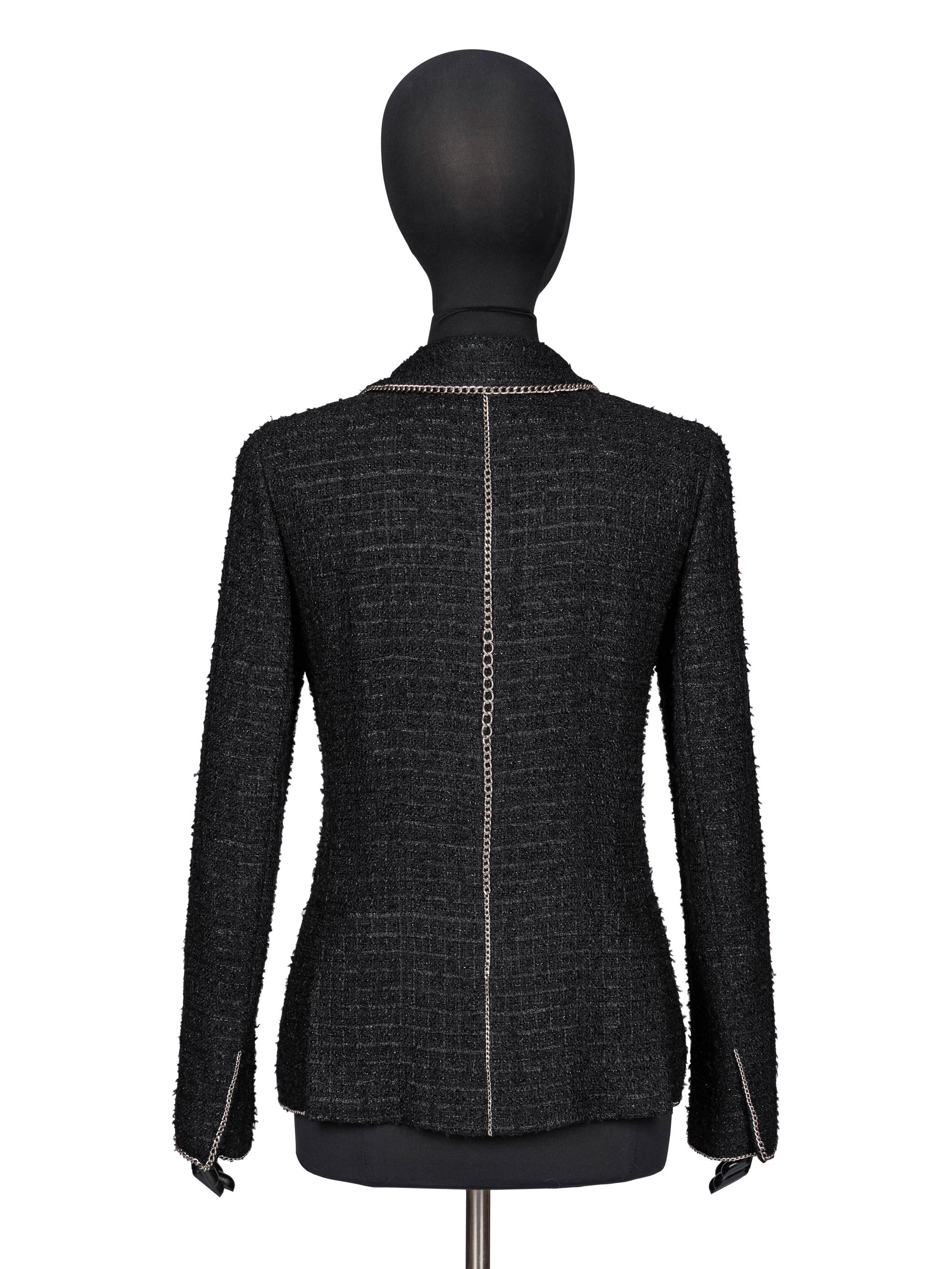 Chanel, Chain-Trimmed Tweed Blazer