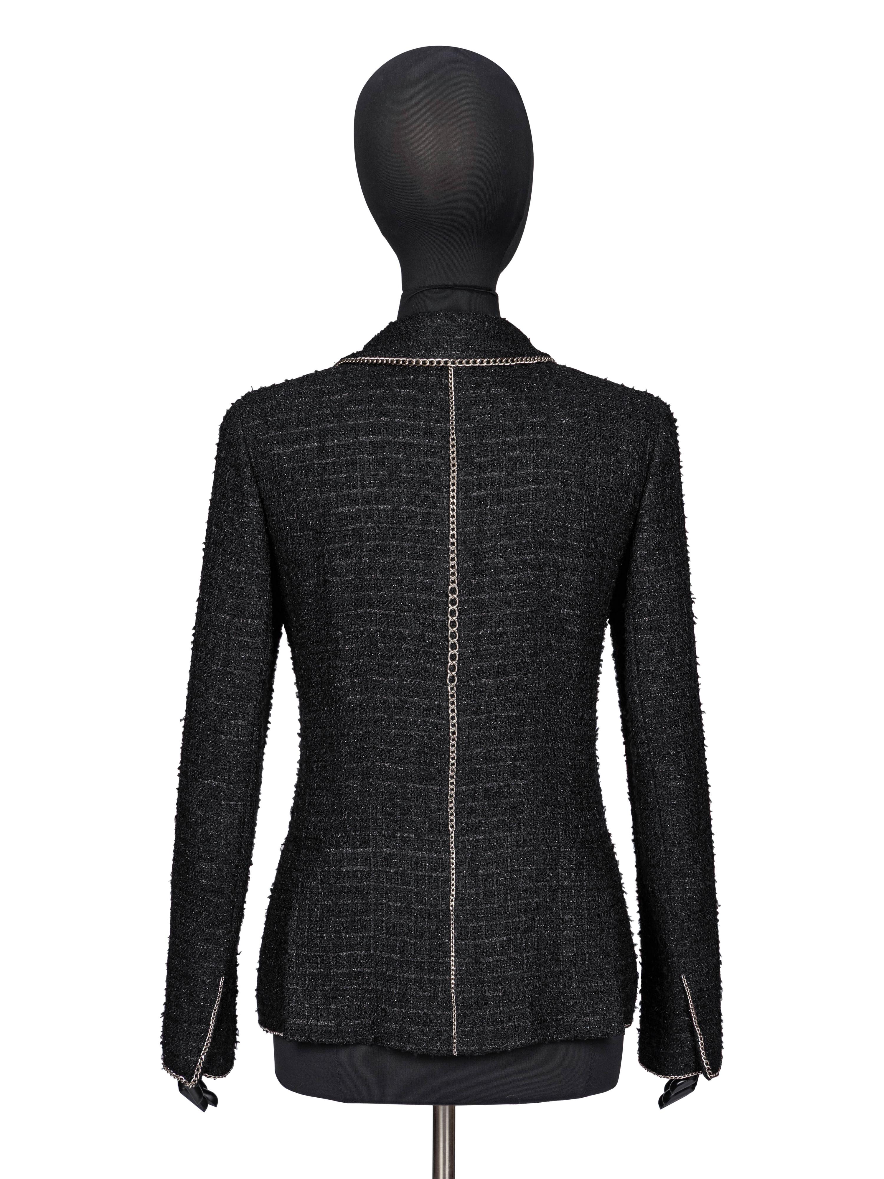 Chanel, Chain-Trimmed Tweed Blazer