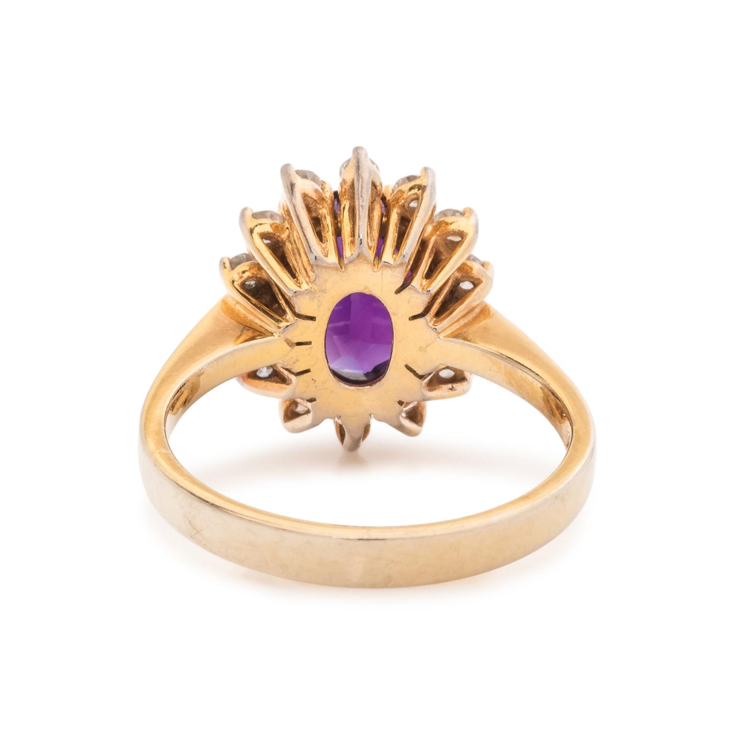 AMETHYST AND DIAMOND RING