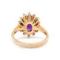 AMETHYST AND DIAMOND RING