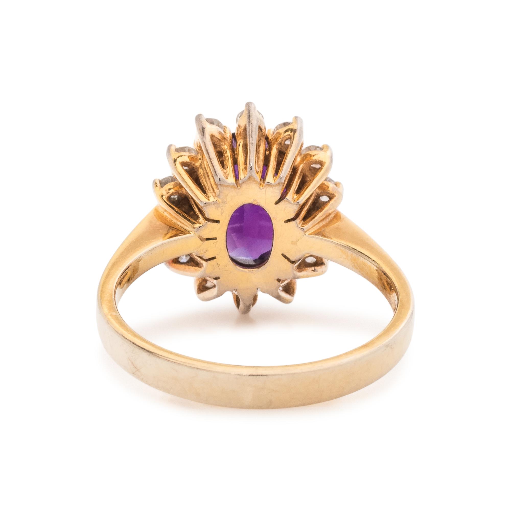 AMETHYST AND DIAMOND RING