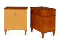 A Pair of Biedermeier Style Half-Cabinets