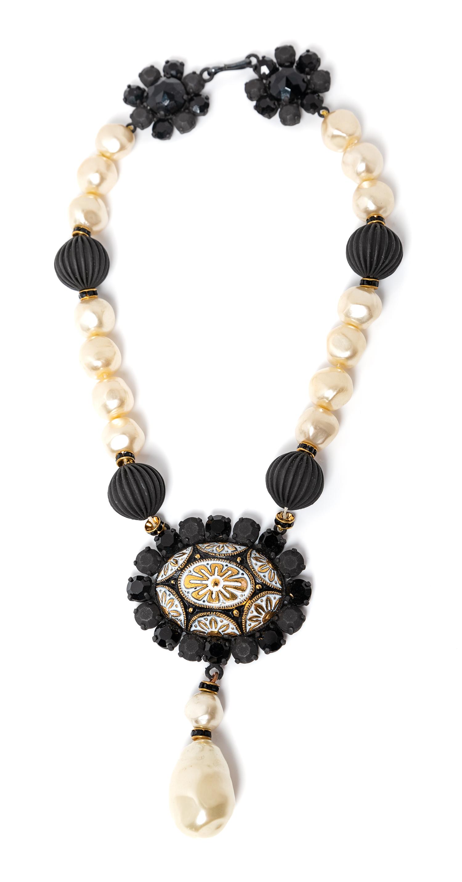 Faux Pearl Necklace by Paul Caillol, 1980-90s