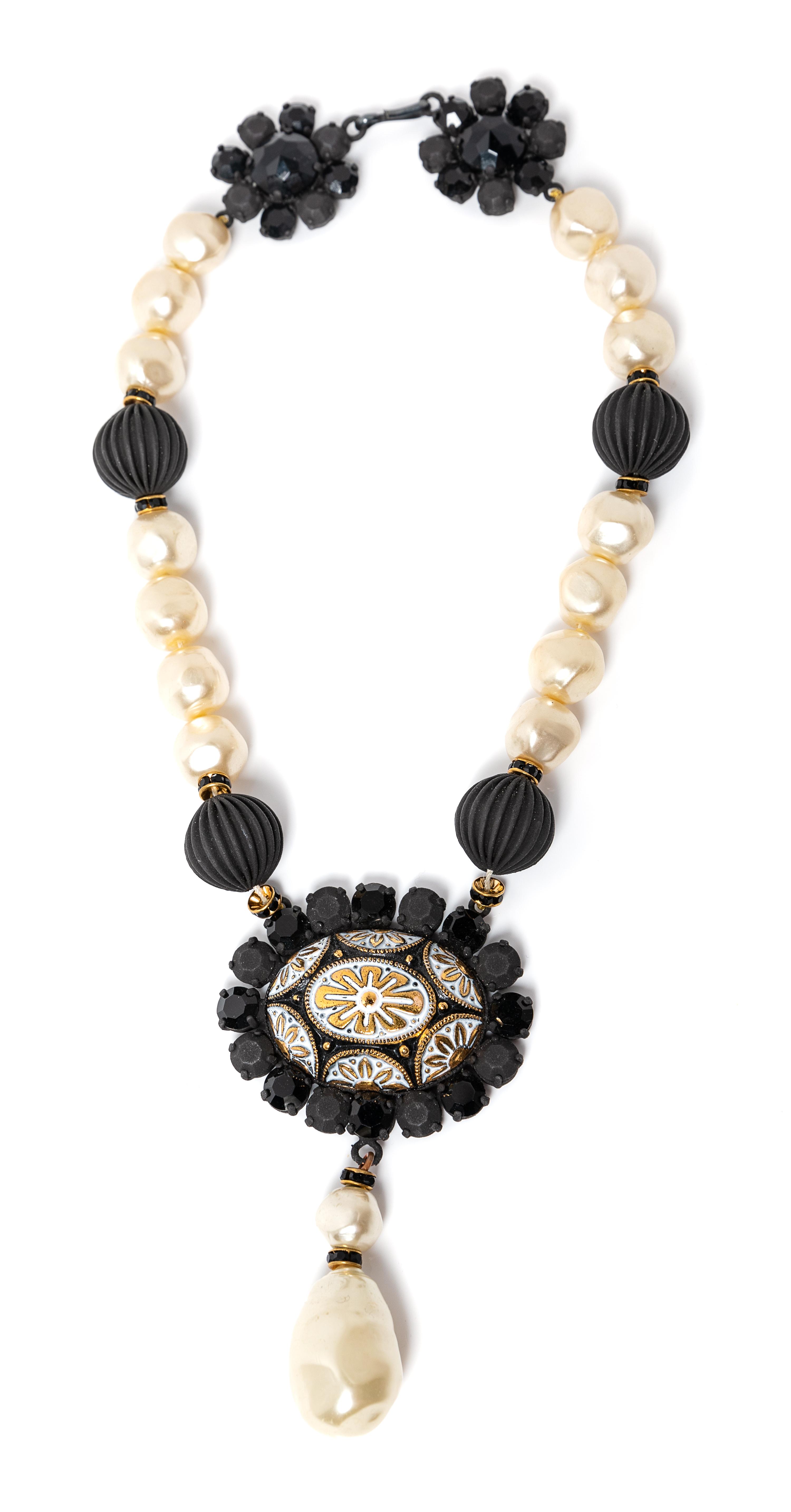Faux Pearl Necklace by Paul Caillol, 1980-90s