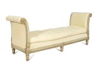 A Louis XVI Style Blue-Painted Daybed