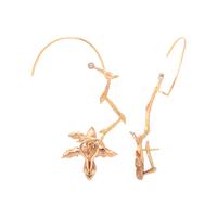 BICOLOR GOLD AND DIAMOND ORCHID EARRINGS