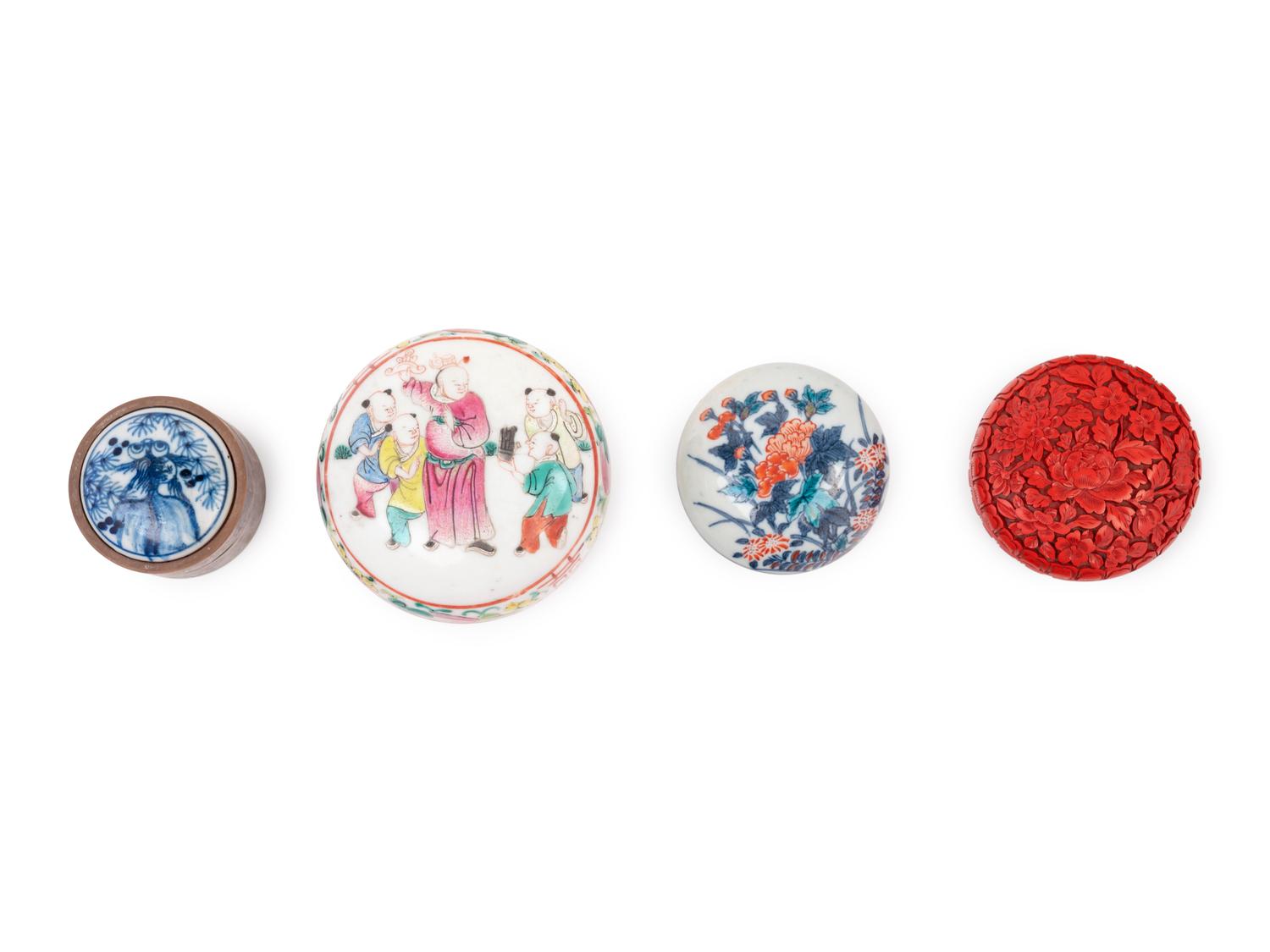 Four Chinese Covered Boxes