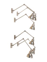 A Set of Six Swing-Arm Wall Lights