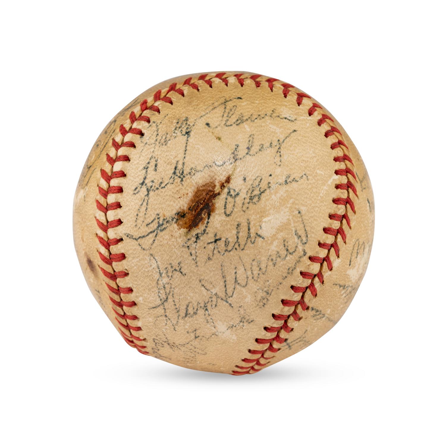 A 1944 Pittsburgh Pirates Team Signed Autograph Baseball Featuring Paul Waner (JSA Letter of Authenticity),
