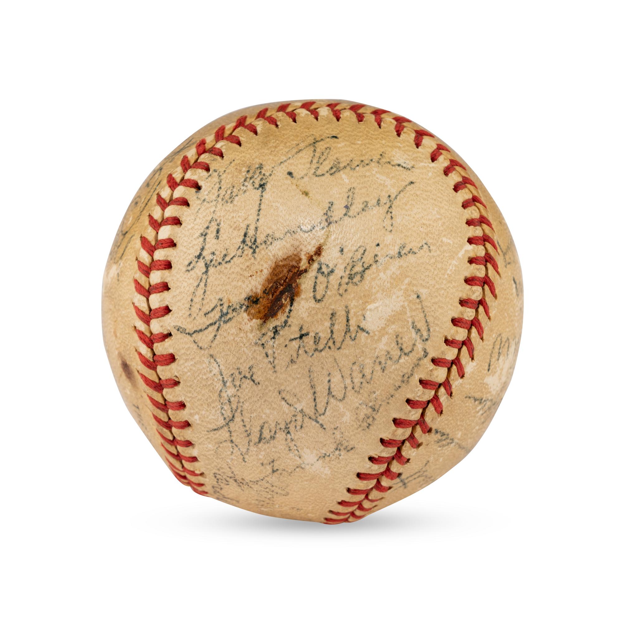 A 1944 Pittsburgh Pirates Team Signed Autograph Baseball Featuring Paul Waner (JSA Letter of Authenticity),
