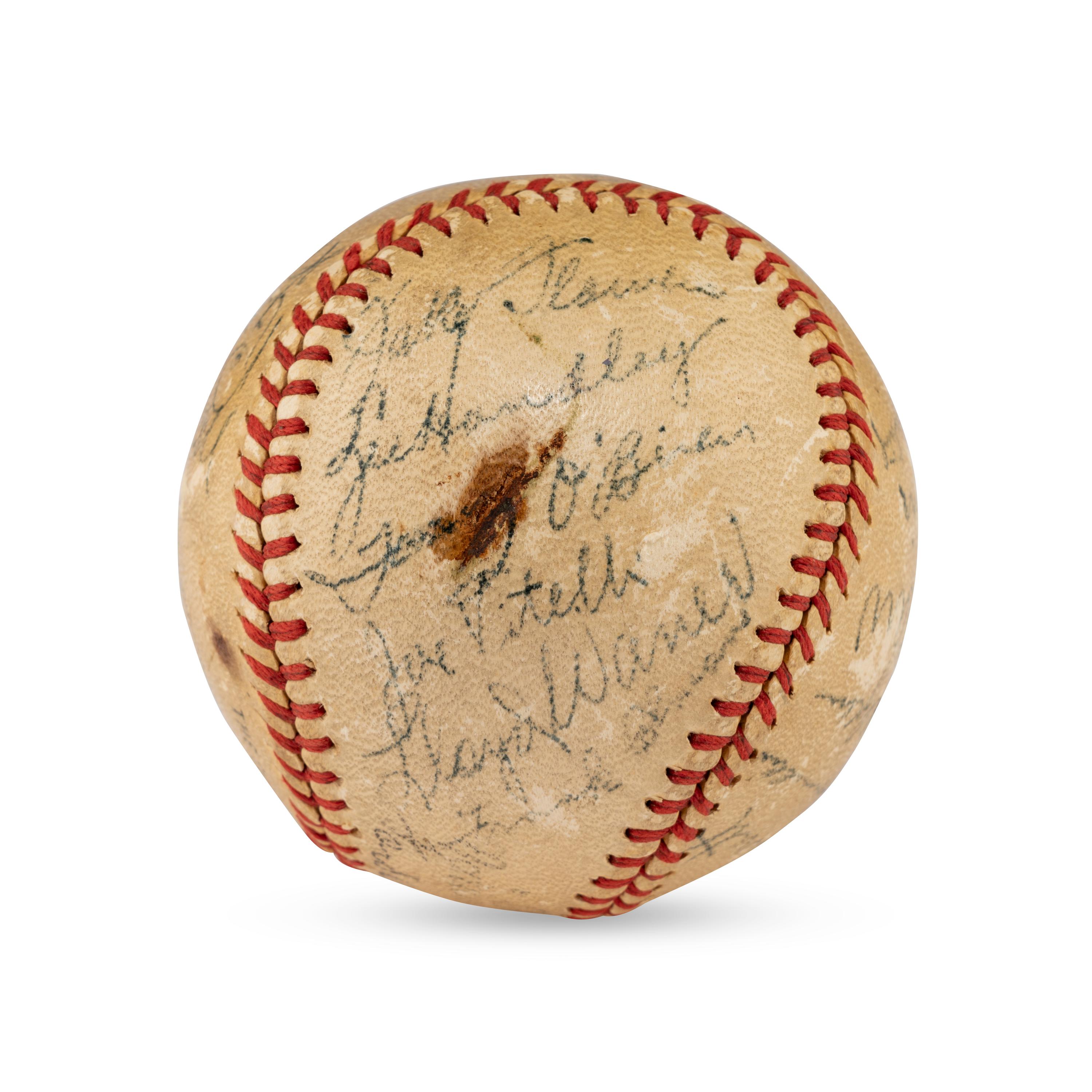 A 1944 Pittsburgh Pirates Team Signed Autograph Baseball Featuring Paul Waner (JSA Letter of Authenticity),