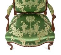A Pair of Louis XV Beechwood Fauteuils