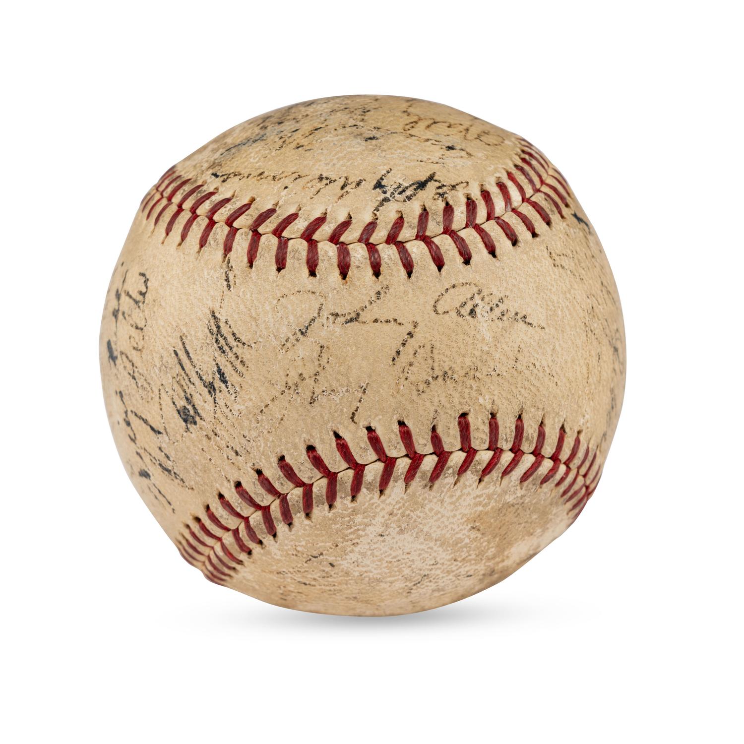 A 1938 Cleveland Indians Team Signed Autograph Baseball (PSA Letter of Authenticity)