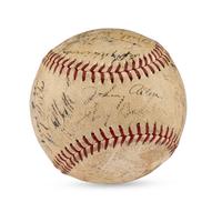 A 1938 Cleveland Indians Team Signed Autograph Baseball (PSA Letter of Authenticity)