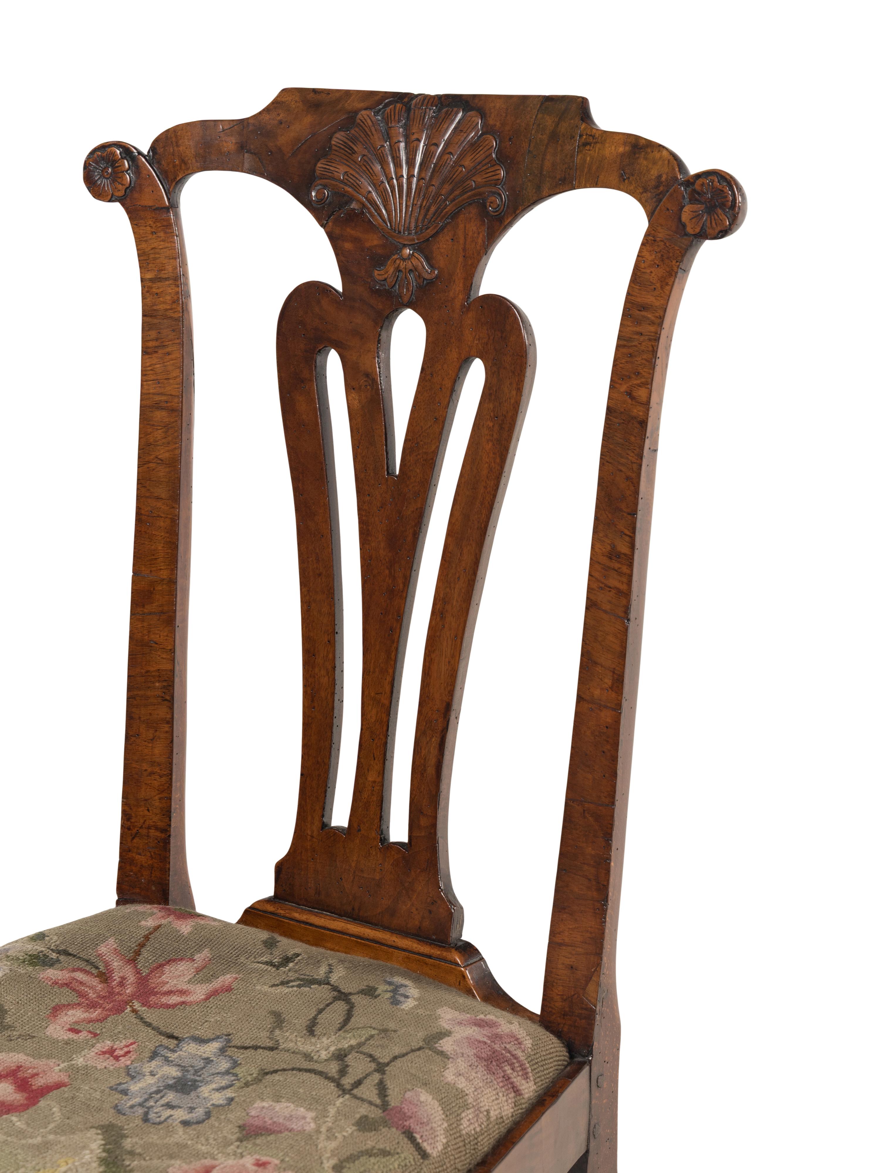 A George I Walnut and Beechwood Side Chair