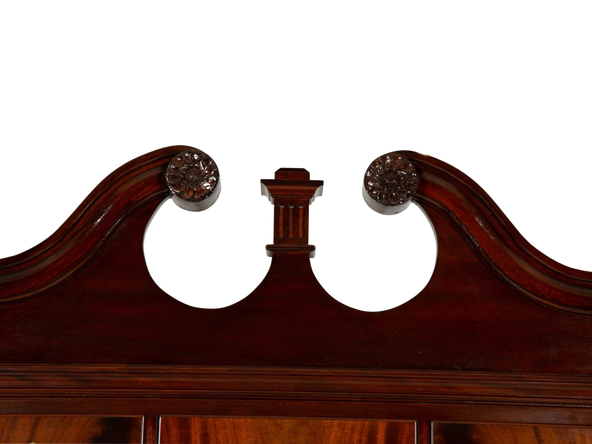 A Pair of George II Style Mahogany Chest on Chests