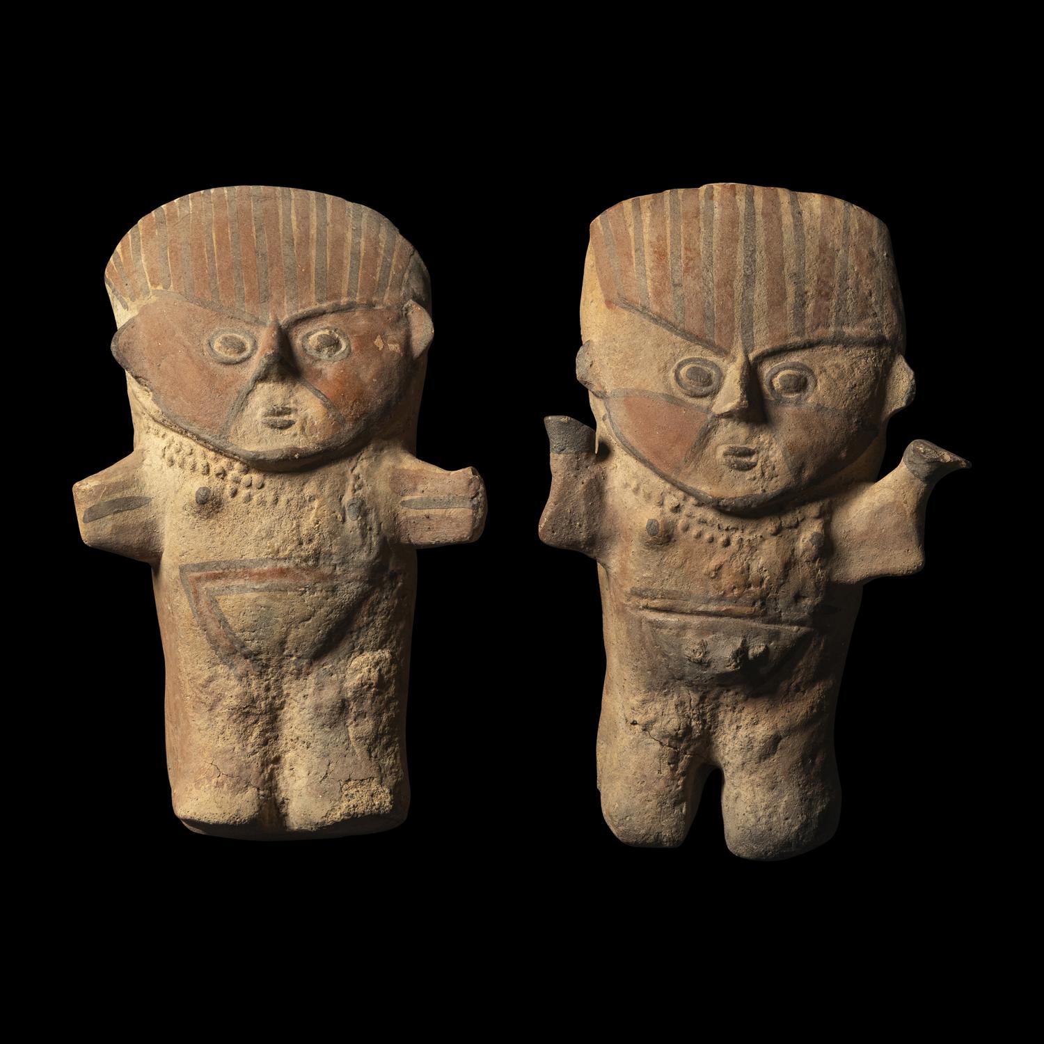 Two Chancay Polychrome Figures