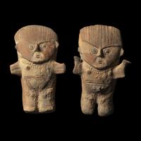 Two Chancay Polychrome Figures