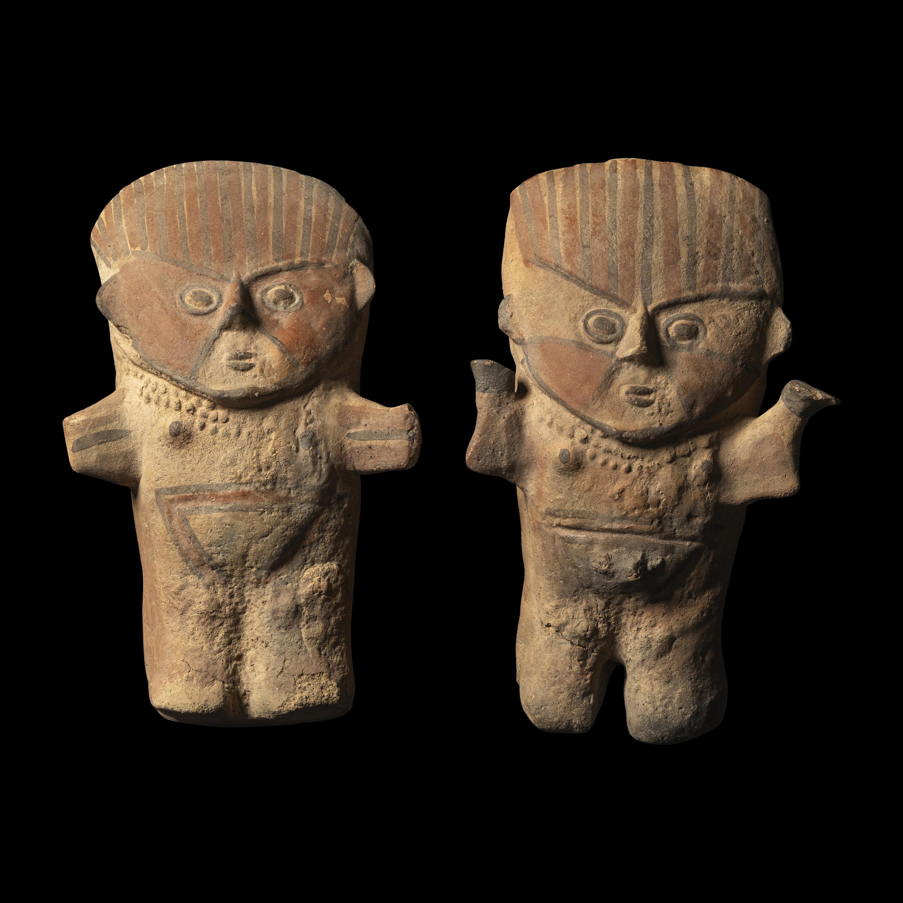 Two Chancay Polychrome Figures