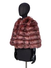 A ROSE PINK FOX FUR JACKET
