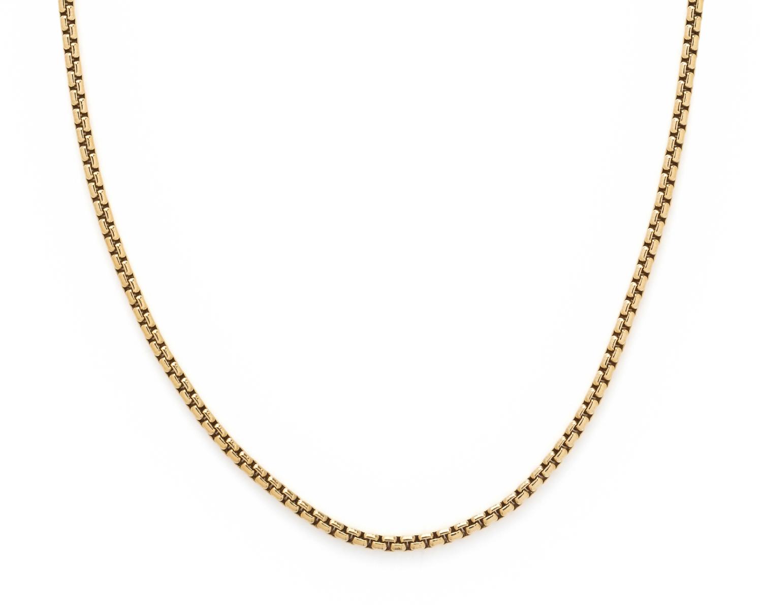 DAVID YURMAN, YELLOW GOLD LONGCHAIN NECKLACE