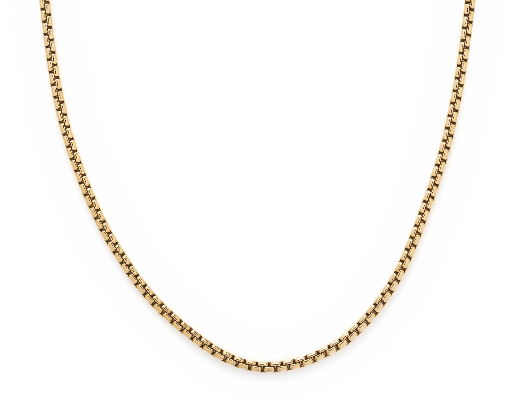 DAVID YURMAN, YELLOW GOLD LONGCHAIN NECKLACE