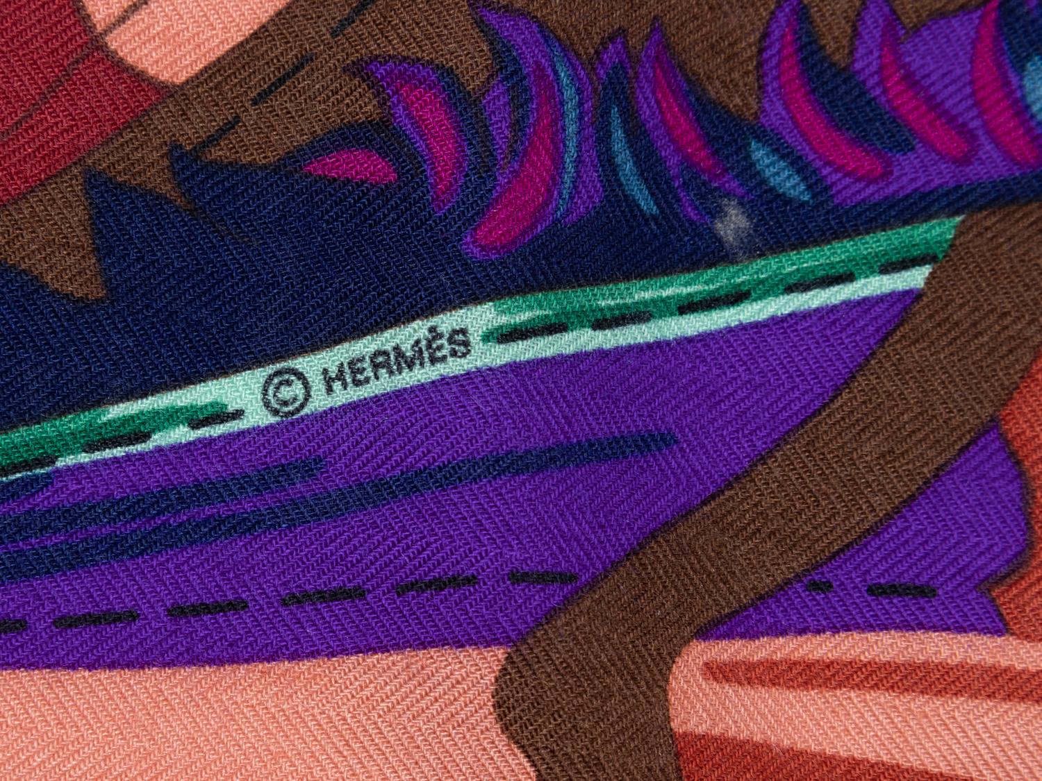 Two Hermès Cashmere and Silk Scarves: One 140cm, One 90cm