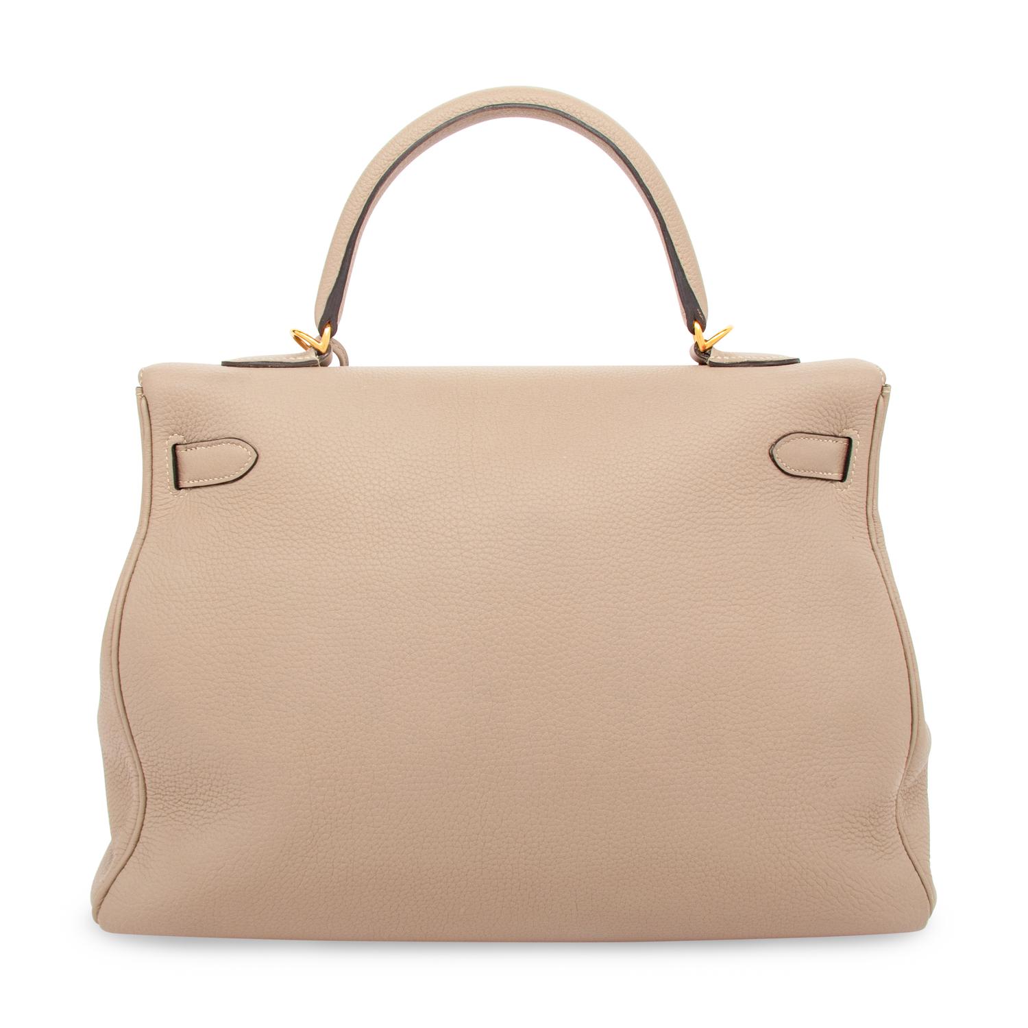 HERMÈS, KELLY 35 IN GRIS TOURTERELLE TOGO