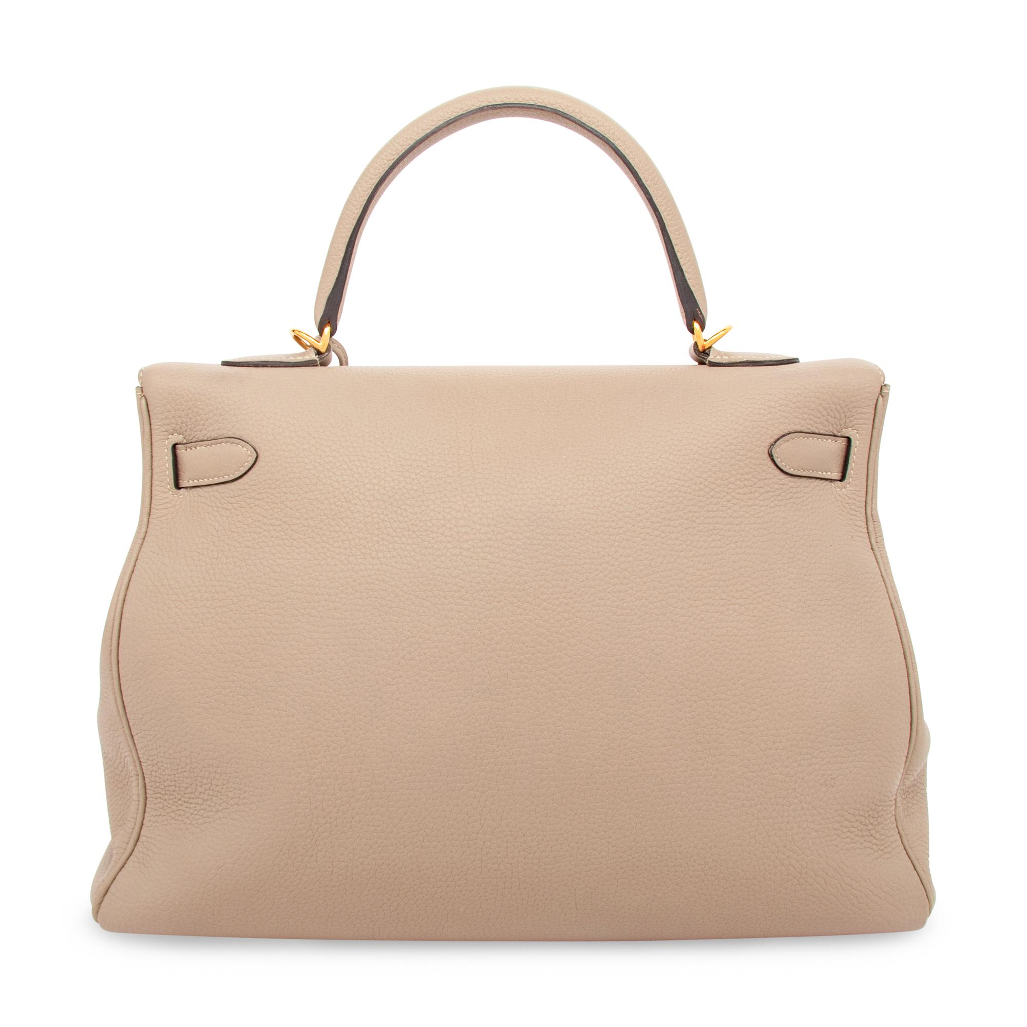 HERMÈS, KELLY 35 IN GRIS TOURTERELLE TOGO