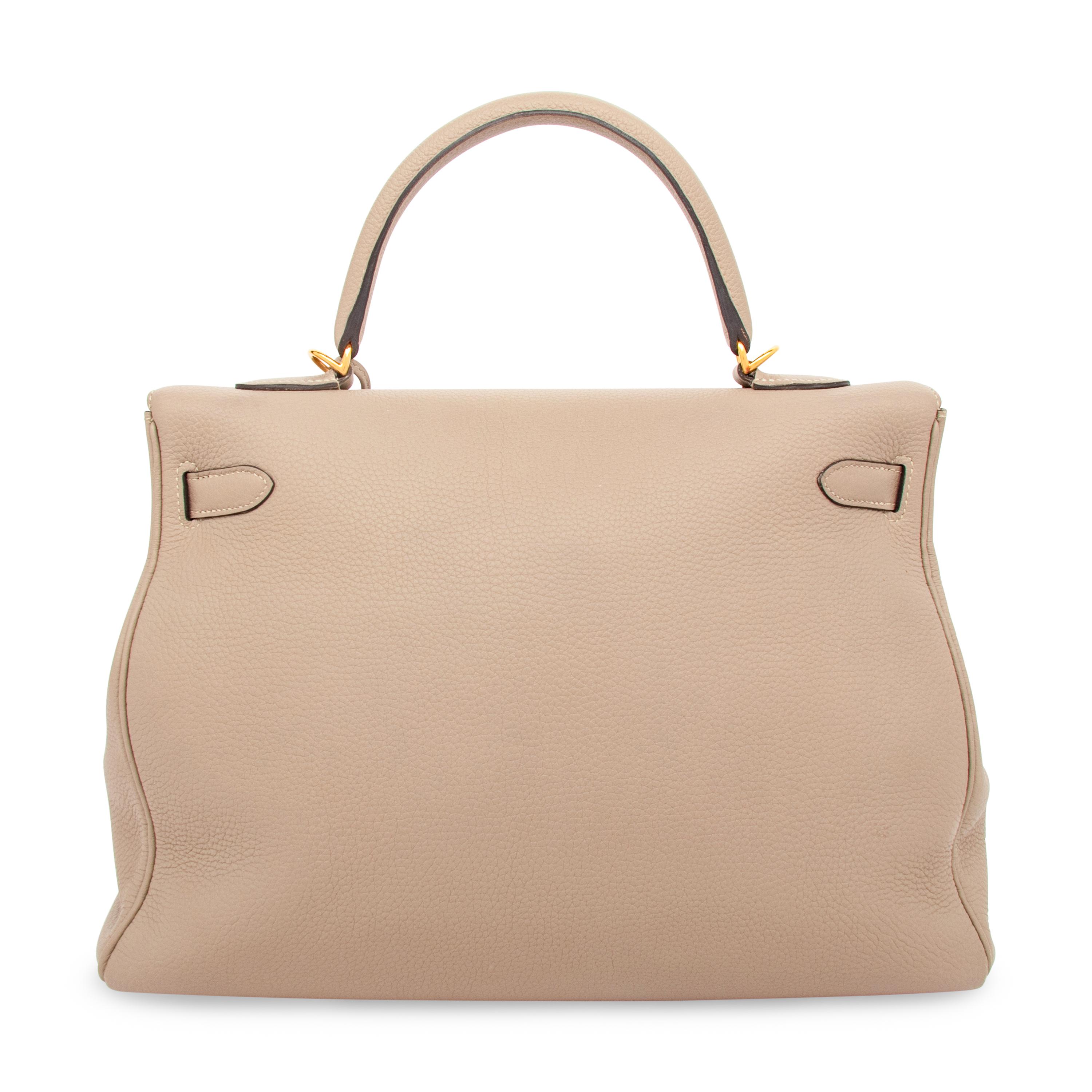 HERMÈS, KELLY 35 IN GRIS TOURTERELLE TOGO