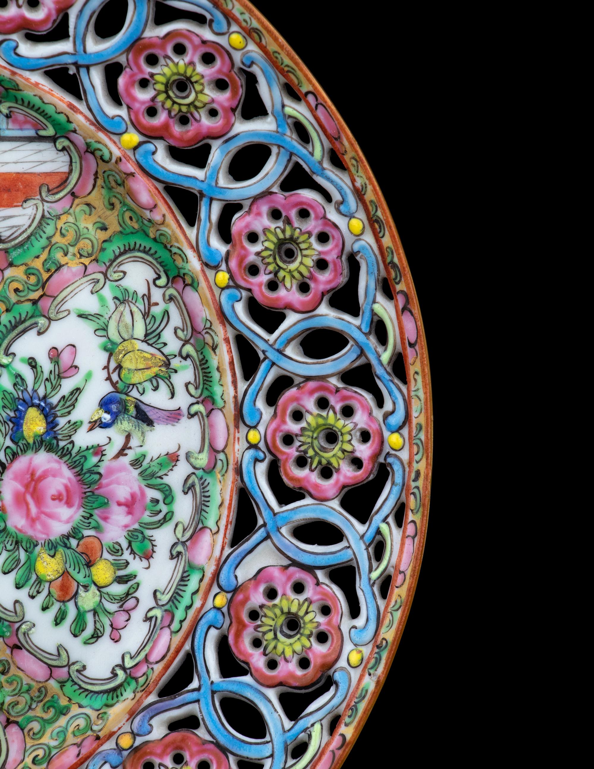 Five Chinese Famille Rose Porcelain Plates