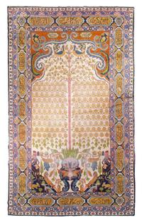 A Islamic Wool Prayer Rug, 7 feet 10 inches x 5 feet.