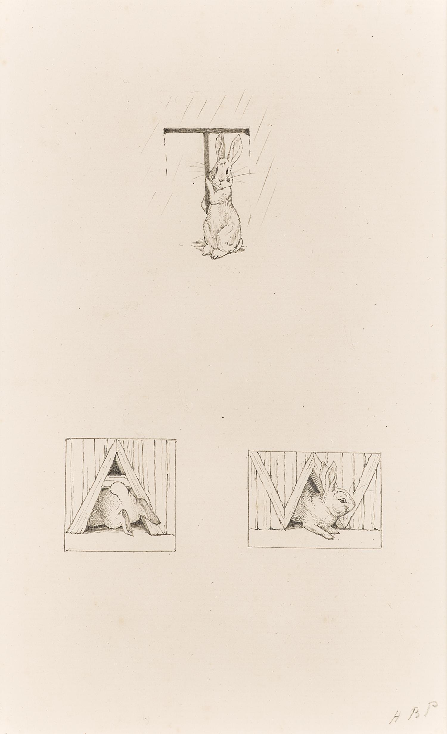 Initials T. A. and W. with Rabbit Motifs , ca. 1890s