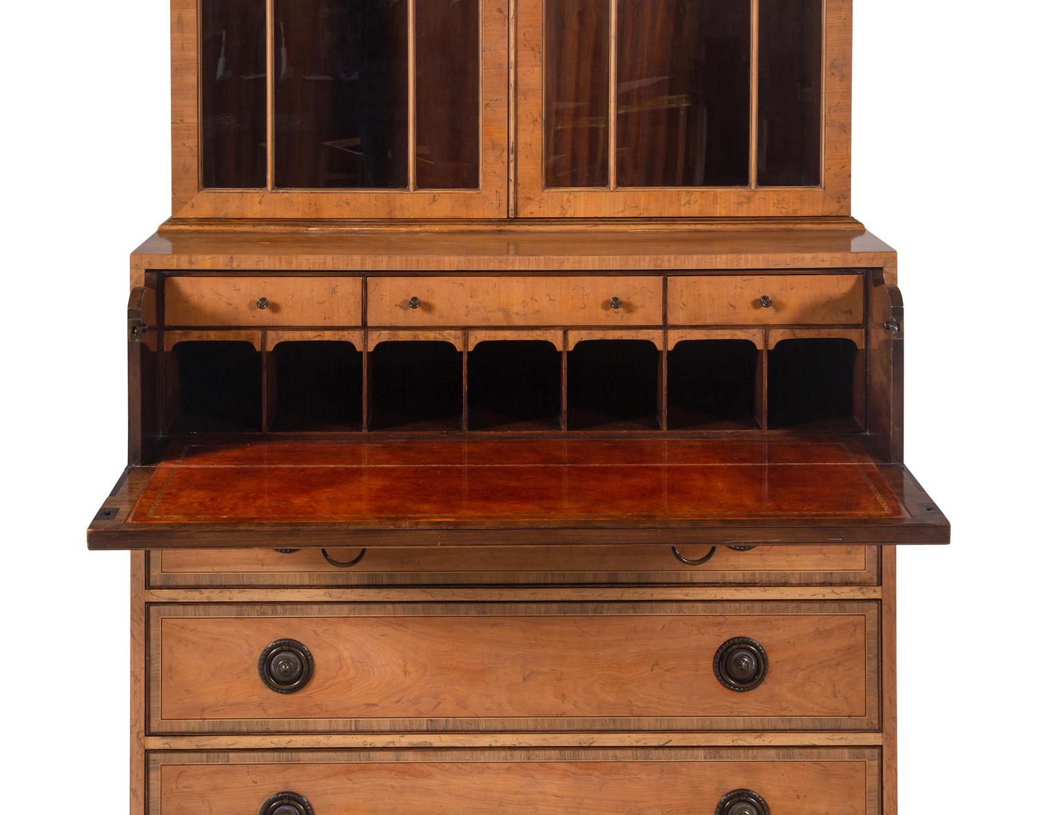 A Baker Georgian Style Secretary Bookcase