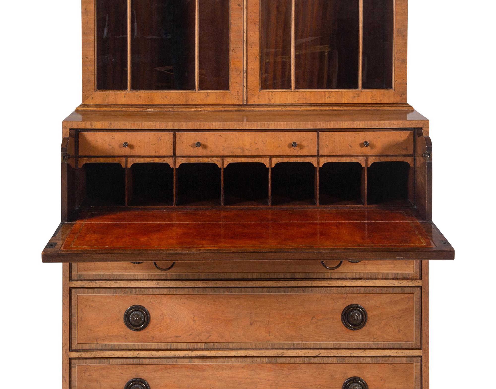 A Baker Georgian Style Secretary Bookcase
