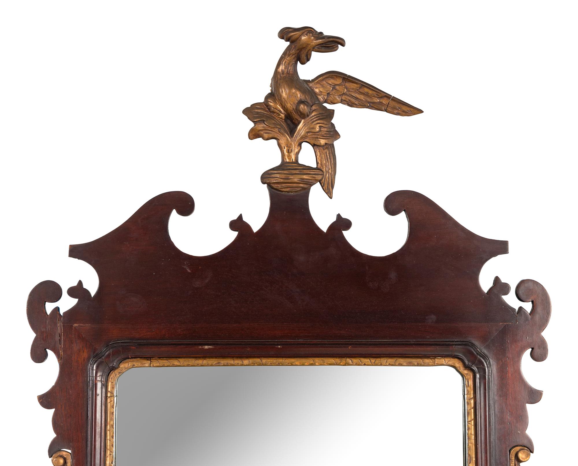 A Chippendale Mahogany Mirror