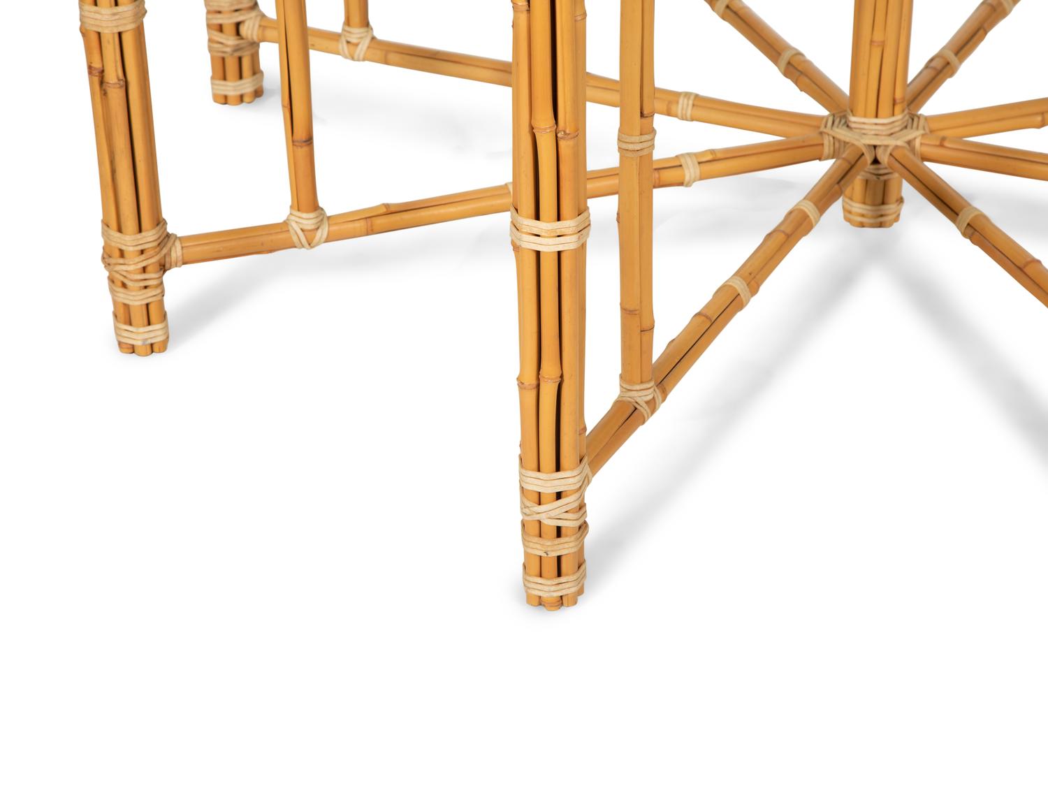 A McGuire Wrapped Raffia Dining Table