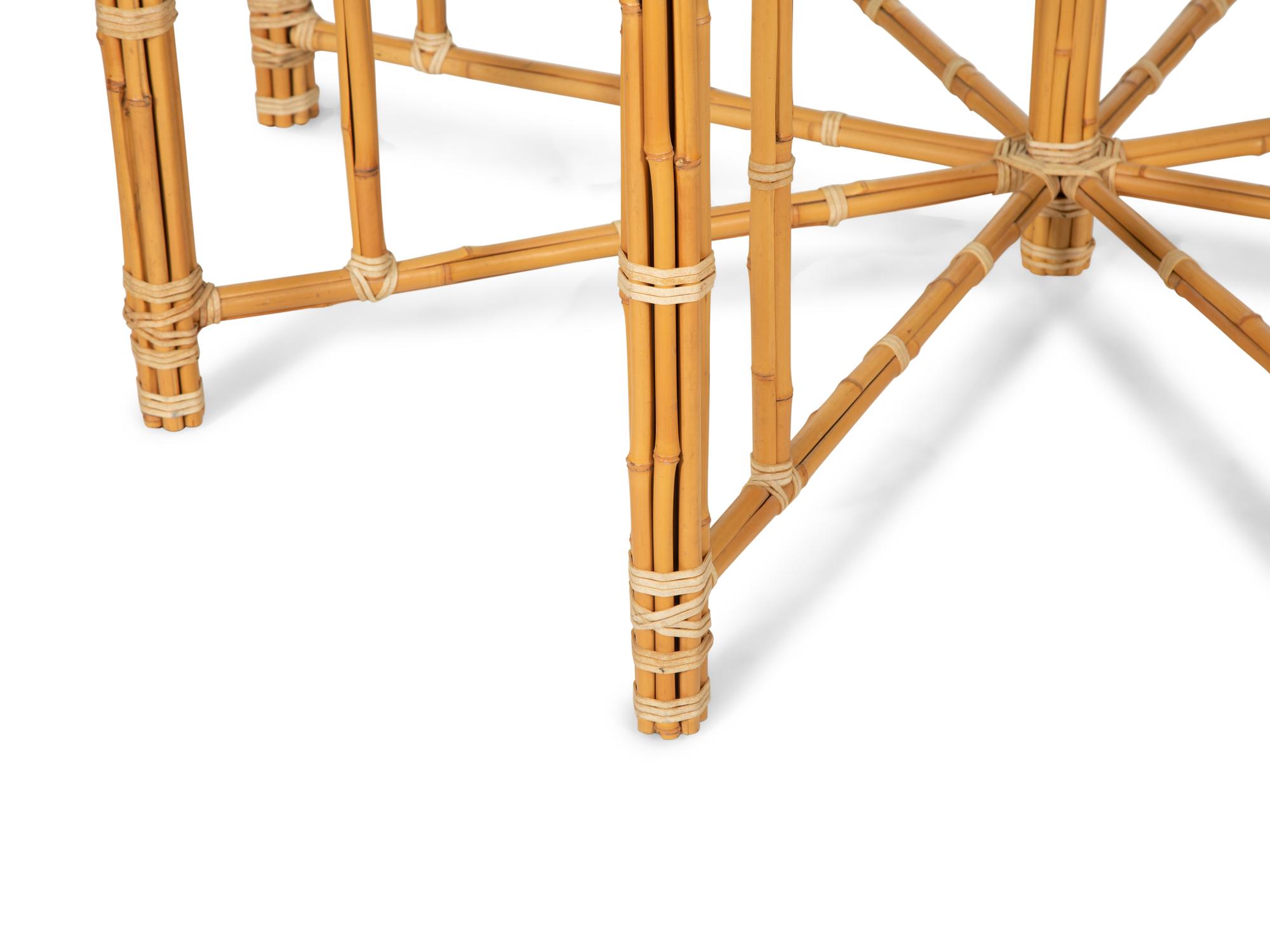 A McGuire Wrapped Raffia Dining Table